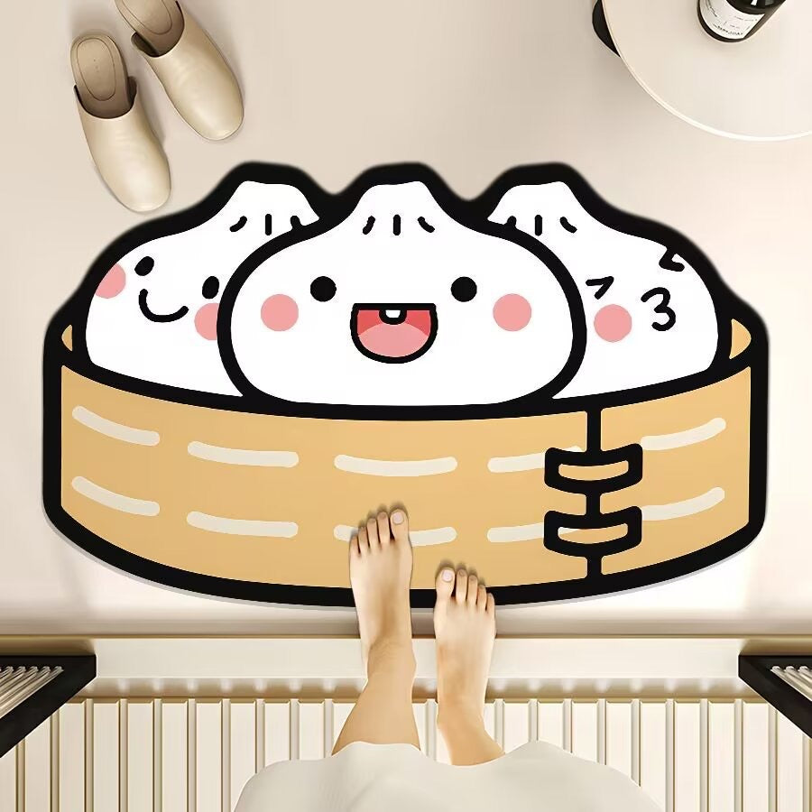 Xiao Long Bao π- Soft Diatomaceous Earth Bathroom Absorbent Mat - Size: 50Γ80 cm
