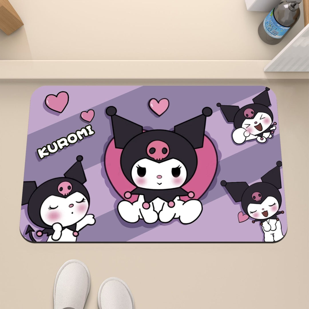 Kuromi - Soft Diatomaceous Earth Bathroom Absorbent Mat - Size: 50×80 cm