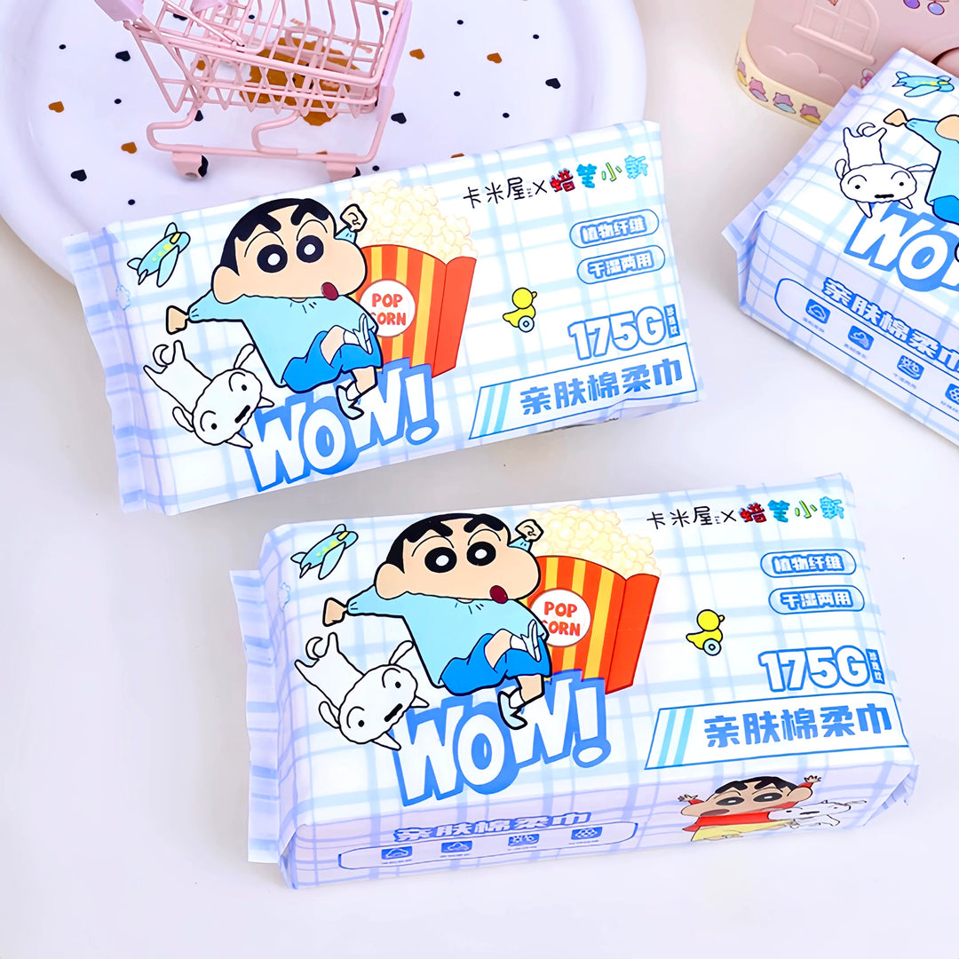Crayon Shin-chan™️ 🖍️ Disposable Thickened Facial Towels
Cotton-soft tissue for face cleansing – pull-out design, safe for sensitive skin.