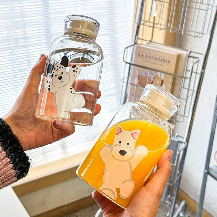 Large-Capacity Borosilicate Glass Bottle – Heat-Resistant, Leakproof & Portable
