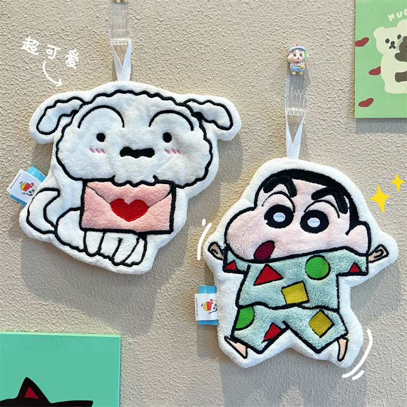 Crayon Shin-chan™ Coral Fleece Hand Towels – Super Absorbent & Quick-Drying, Double-Layered and Thickened – Set of 3