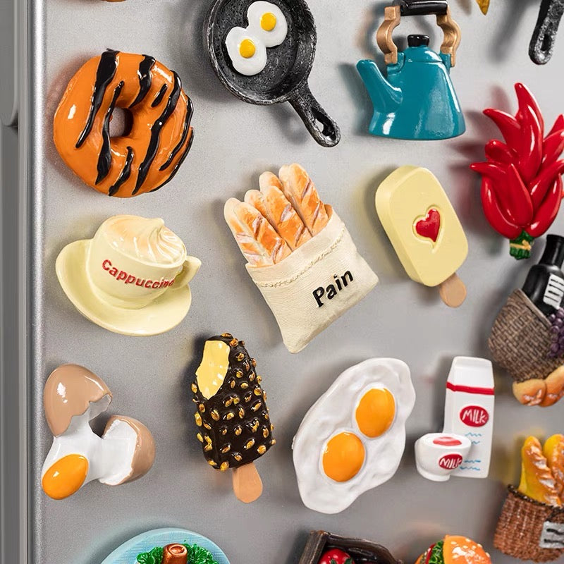 [3D Fridge Magnets] Gourmet Food 🍅🥖🍳 Series