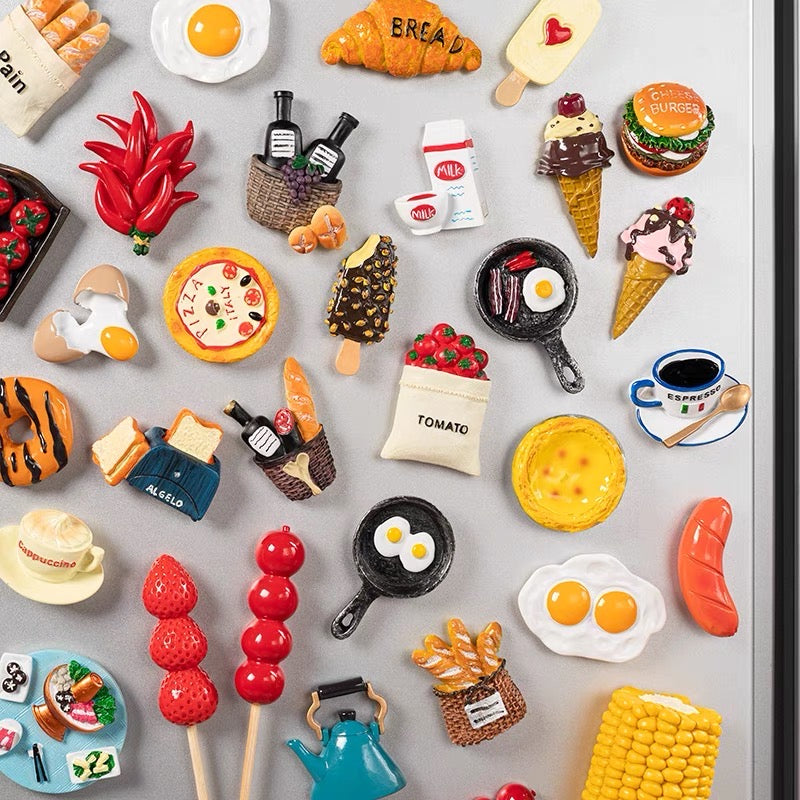 [3D Fridge Magnets] Gourmet Food 🍅🥖🍳 Series