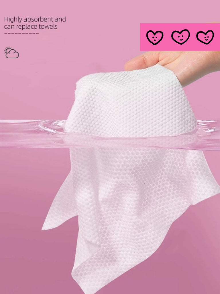 Disney™ Lotso🍓 Disposable Thickened Facial Towels — Soft Cotton Tissues, Pull-Out Style, Gentle on Sensitive Skin
