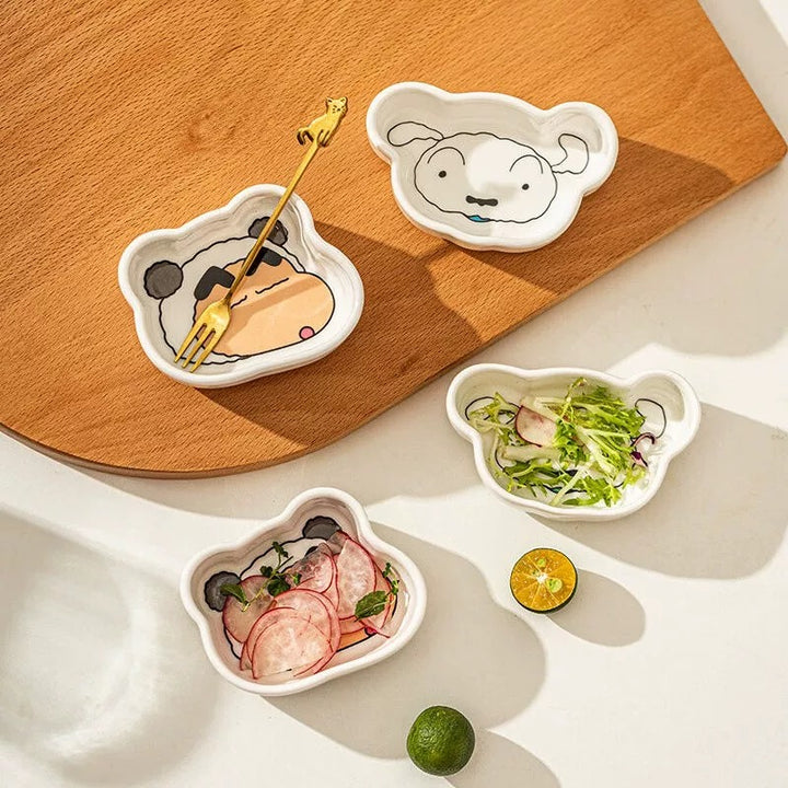 Crayon Shin-chan Ceramic Saucer Seasoning Dish Dessert Plate Saucer 3