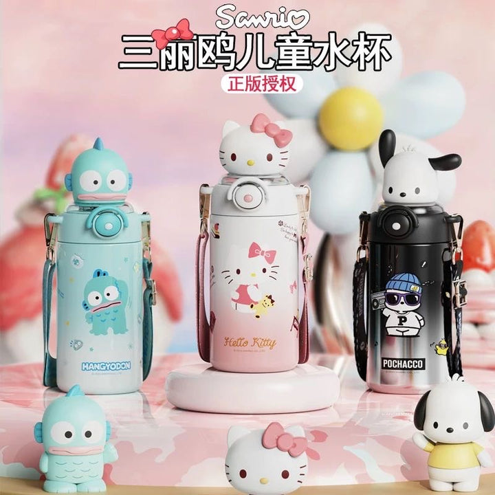 Sanrio 316 Stainless Steel Straw Thermos Cup Keep Warm Keep Cold Crossbody