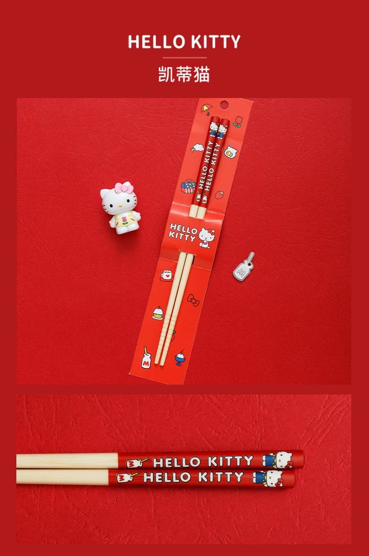 Sanrio Anti-slip Bamboo Chopsticks Antibacterial Anti-mold Kids Safe 21cm