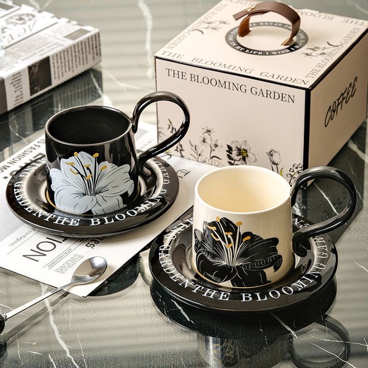 Series Lily Coffee Cup Saucer Set Exquisite Mug