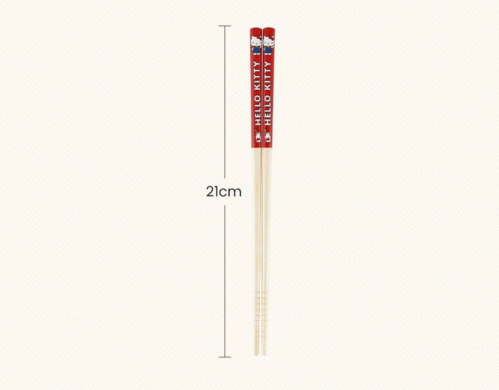 Sanrio™️ Non-slip Bamboo Chopsticks 🥢 – Antibacterial & Mold-resistant, Kid-friendly, 21cm