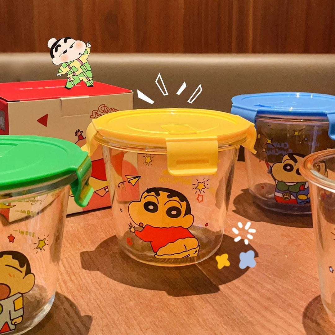 Crayon Shin-chan Glass Lunch Box Compartment Crisper