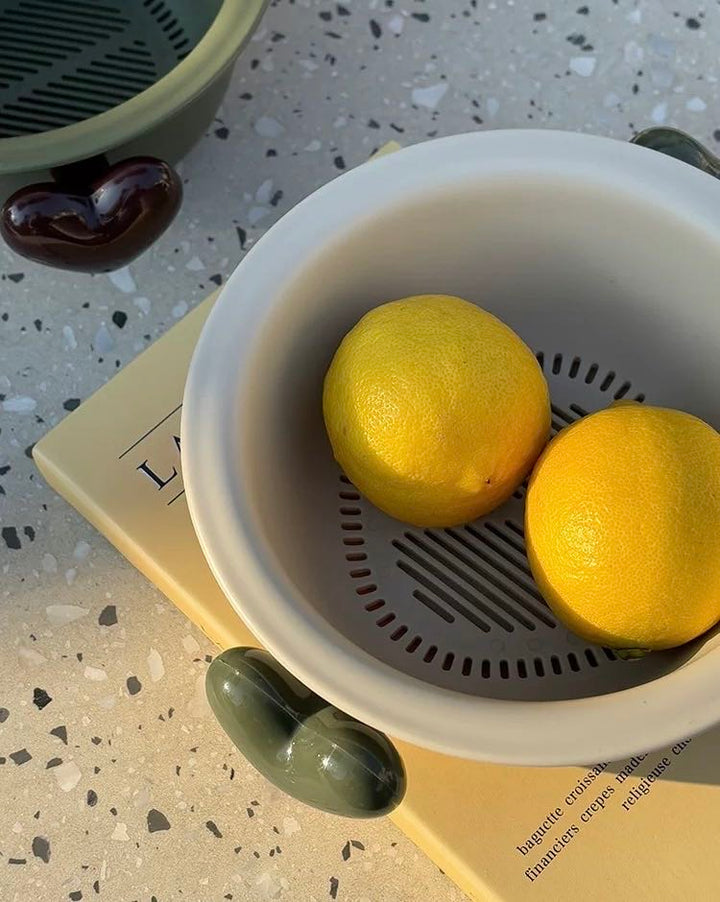 Dishwasher Drain Basket New Dopamine Thickened Drain Basket Washing Basin Fruit Snack Small