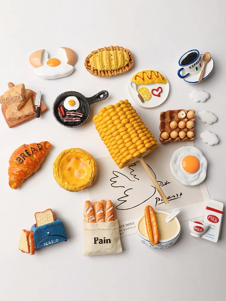 [3D Fridge Magnets] Gourmet Food 🍅🥖🍳 Series