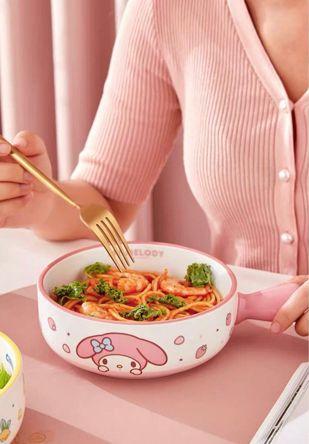 Sanrio™ Ceramic Handle Bowl – Oven & Baking Safe 🫕 Fruit & Salad Bowl