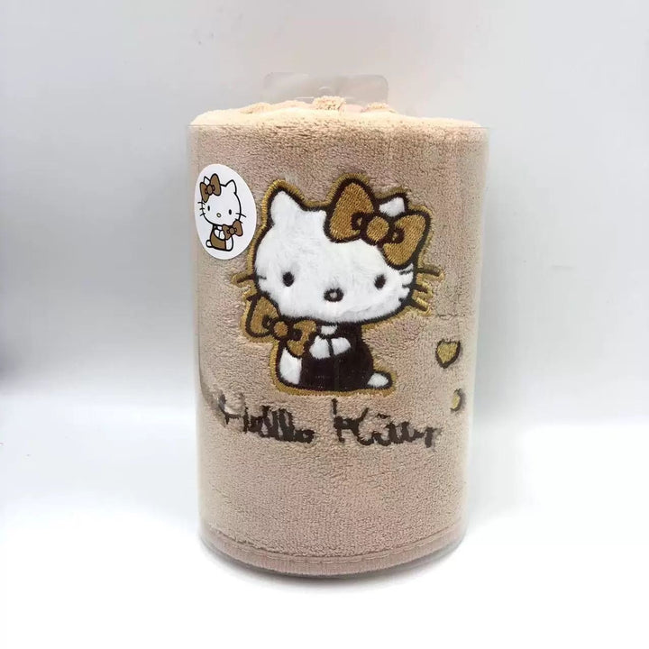 HelloKitty Towel Coral Fleece Water Absorbent Quick Dry