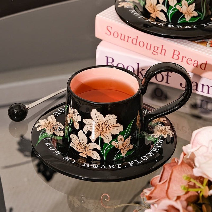Series Vintage Coffee Cup Saucer Set Exquisite Mug
