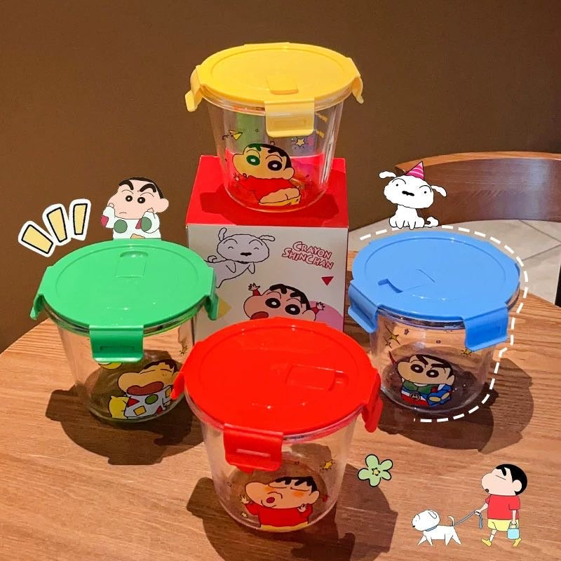 Crayon Shin-chan Glass Lunch Box Compartment Crisper