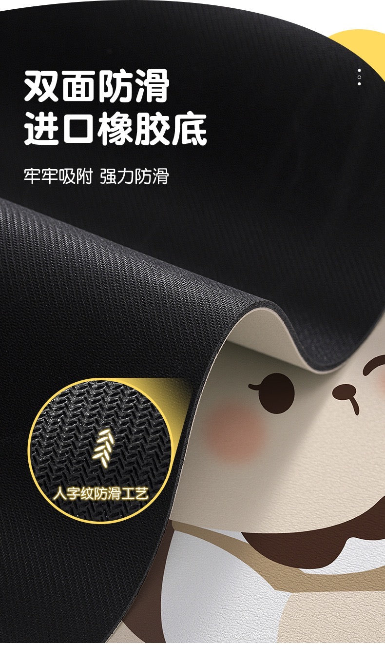 Special Floor Mat Thickened Floor Mat Waterproof Grease Removal Household PUPU Leather Easy Care Anti-slip Foot Mat