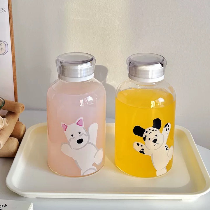 Large-Capacity Borosilicate Glass Bottle – Heat-Resistant, Leakproof & Portable