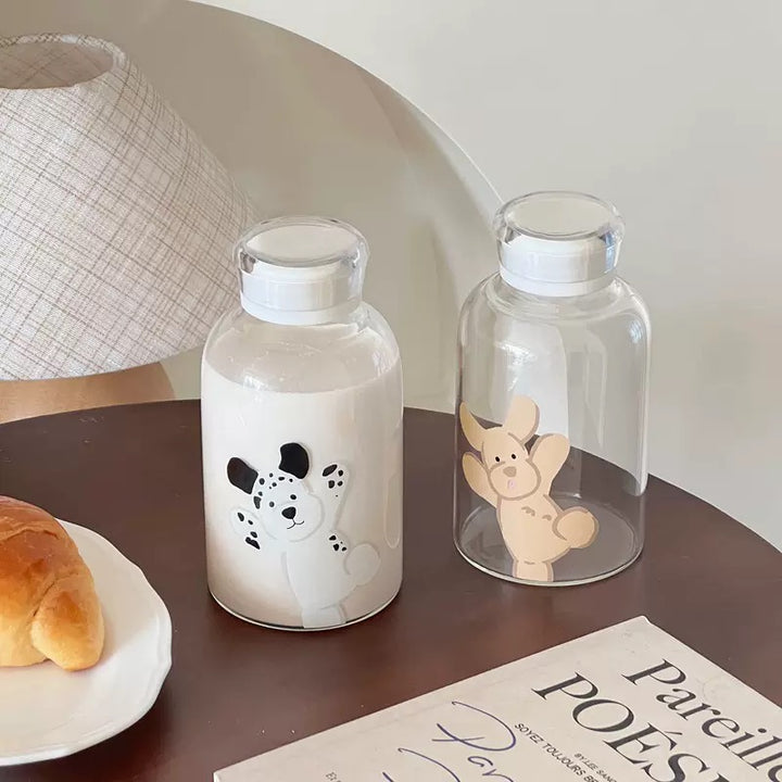 Large-Capacity Borosilicate Glass Bottle – Heat-Resistant, Leakproof & Portable