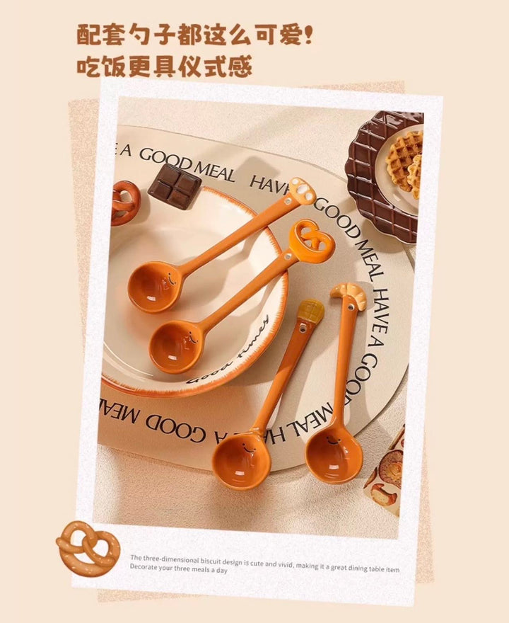 Bread Series Hand-painted Underglaze Ceramic Tableware Set