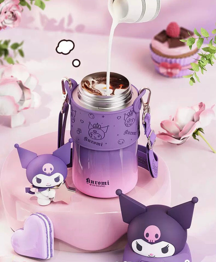 Sanrio™ 316 Stainless Steel Insulated Bottle | Long-Lasting Heat Retention | Crossbody Carry