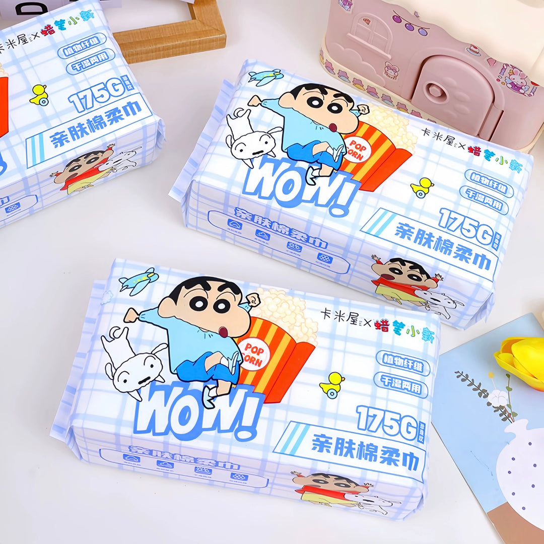 Crayon Shin-chan™️ 🖍️ Disposable Thickened Facial Towels
Cotton-soft tissue for face cleansing – pull-out design, safe for sensitive skin.
