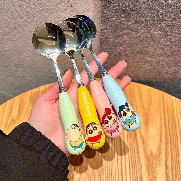 Crayon Shin-chan 304 Stainless Steel Set Soup Spoon Fork