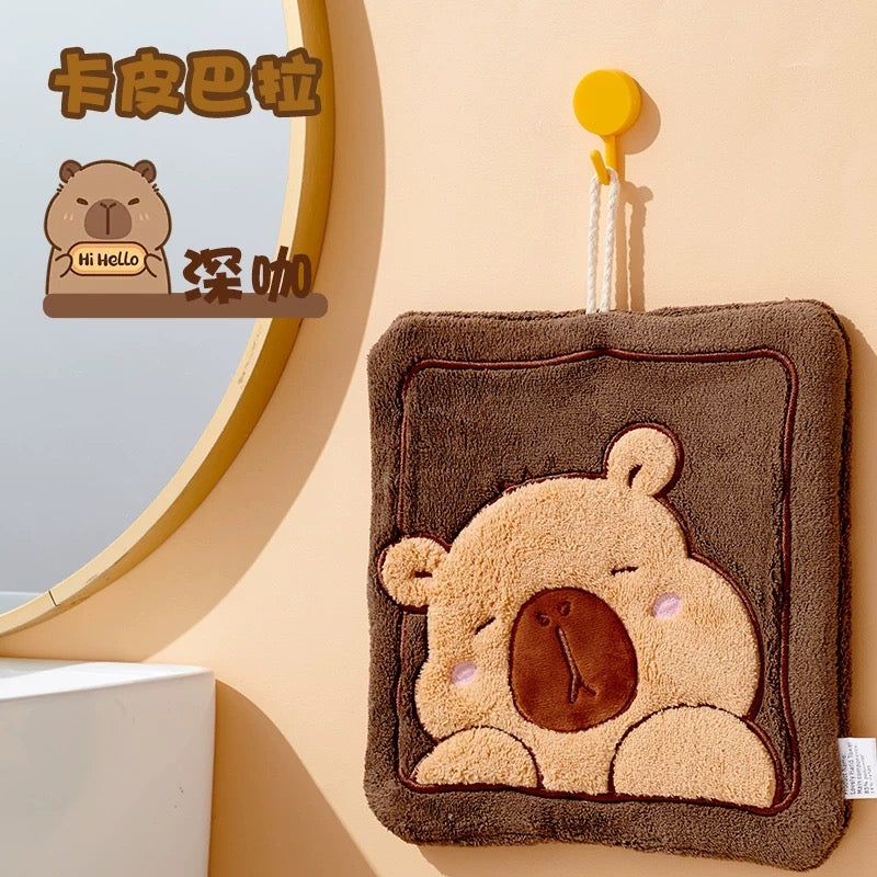 Capybara Hand Towel Thickened Coral Fleece Towel Kids Towel
