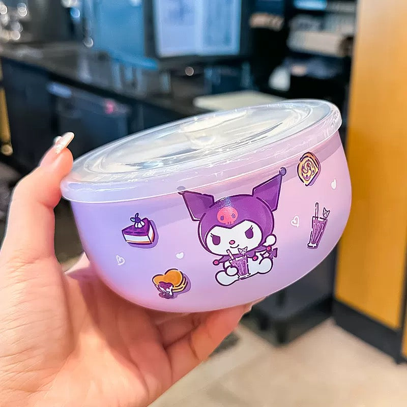 Sanrio™️ 316 Stainless Steel Bento Bowl | Instant Noodle Bowl | Food Storage Bowl with Lid – Heat-Resistant & Insulated