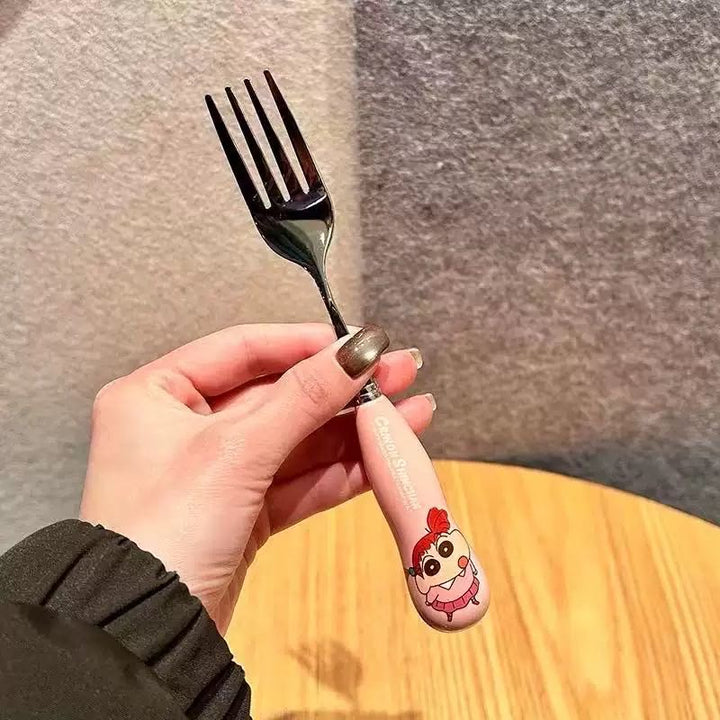 Crayon Shin-chan 304 Stainless Steel Set Soup Spoon Fork