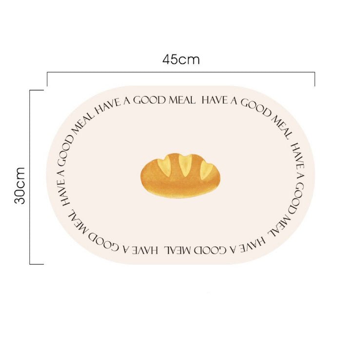 🥐 Bread PU Leather Placemat | Waterproof, Oil-Proof, Non-Slip & Heat Resistant
