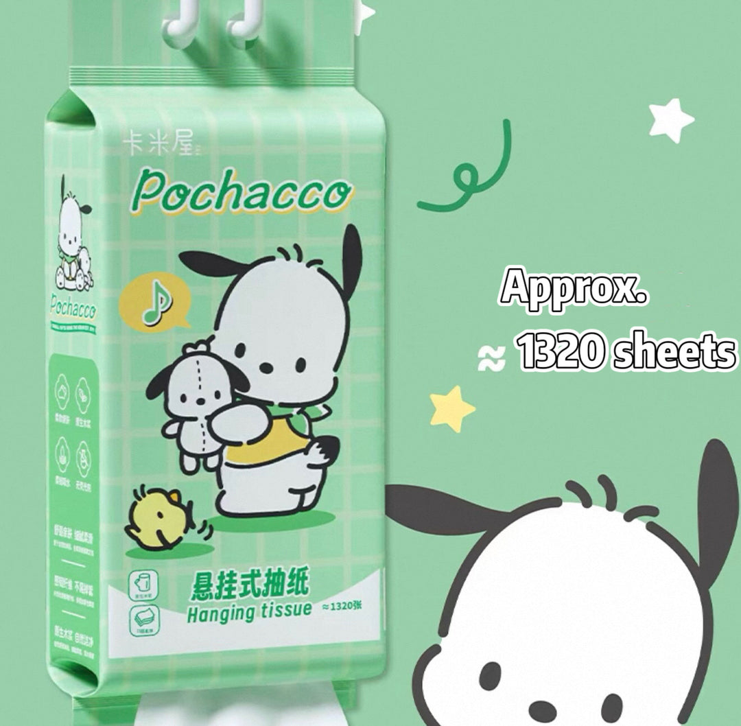 Sanrio™️ Cute Hanging Tissue Pack – 4-Ply, Extra-Large & Portable, 1,320 Sheets