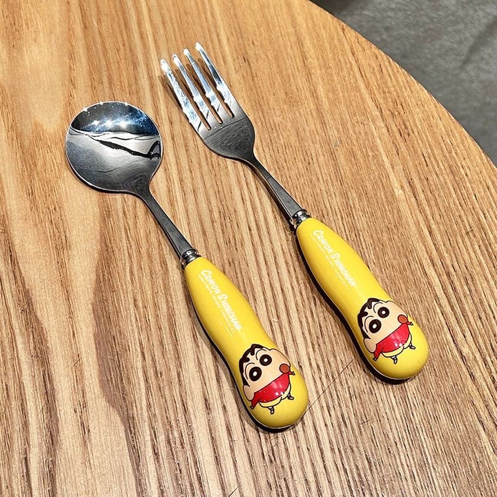 Crayon Shin-chan 304 Stainless Steel Set Soup Spoon Fork