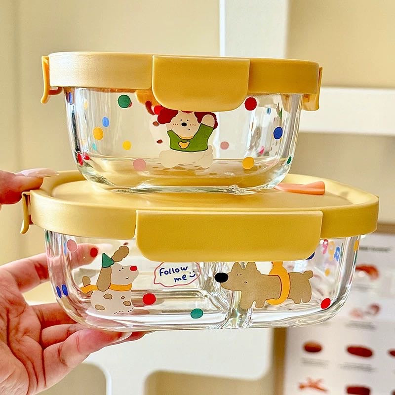 Dog & Glass Crisper Soup Bowl Bento Box Microwavable