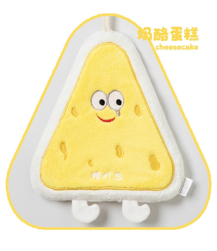 Hanging Hand Towel Bread Series Thickened Water Absorbent Coral Fleece Towel 1 Set 4