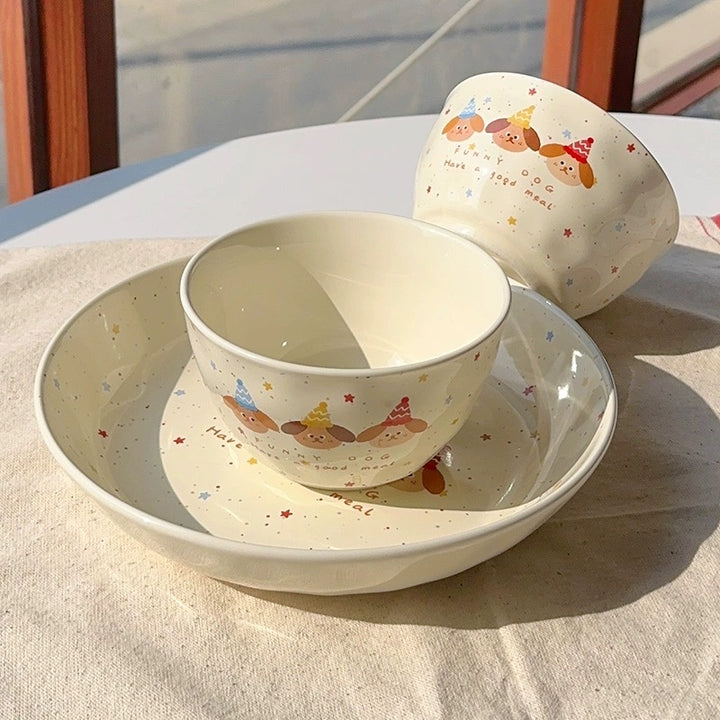 211 Compartment Dinner Plate Cute Ceramic Tableware