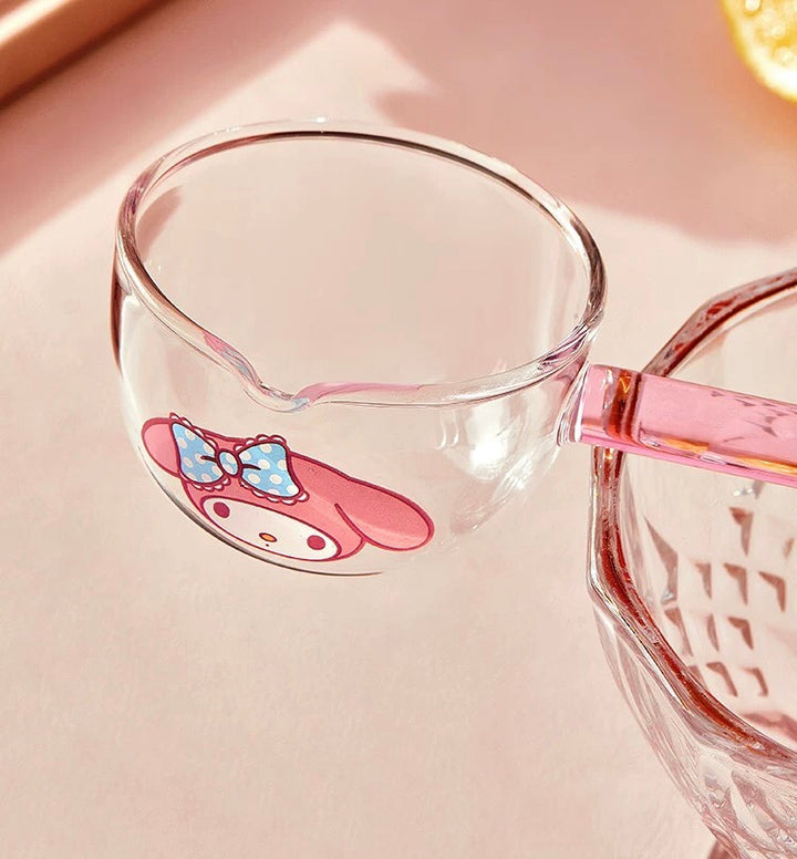 Sanrio™ Glass Long-Handle Soup Ladle – Large Serving Spoon 🍜 Heat-Resistant Oil Ladle