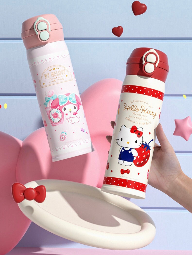 Hello Kitty™ Insulated Travel Cup – Dual-Drink Straw & Coffee Lid