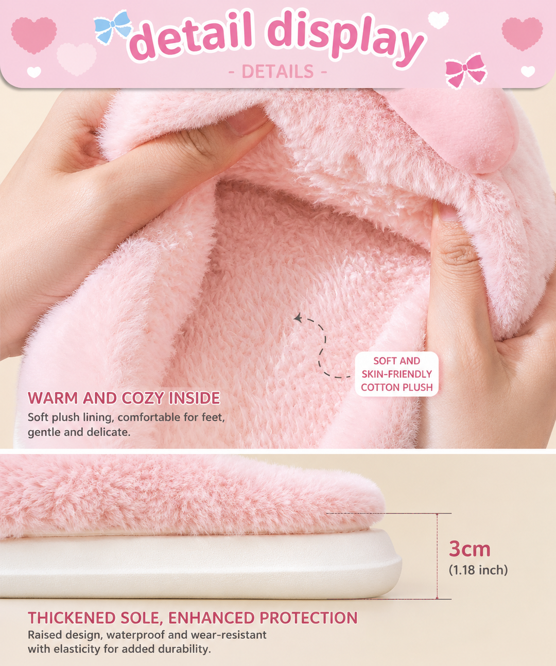 『 Soft & Fluffy Sanrio™️ 』House Slippers | Soft Warm Anti-Slip Indoor & Outdoor Furry Shoes