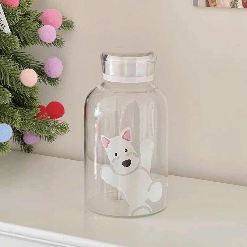 Large-Capacity Borosilicate Glass Bottle – Heat-Resistant, Leakproof & Portable