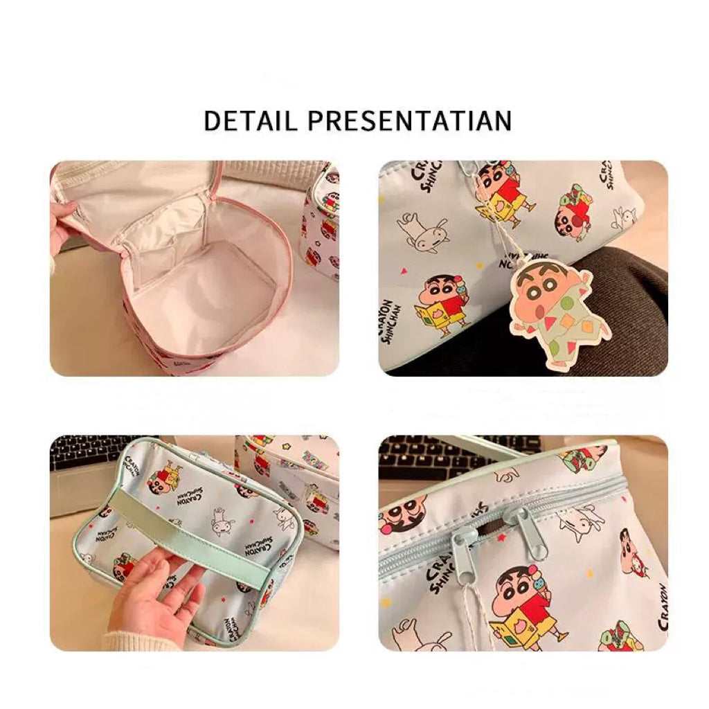 Crayon Shin-chan™ Travel Toiletry & Skincare Bag
Spacious, Multi-Compartment Organizer with Handle – Perfect for Travel & Daily Use
