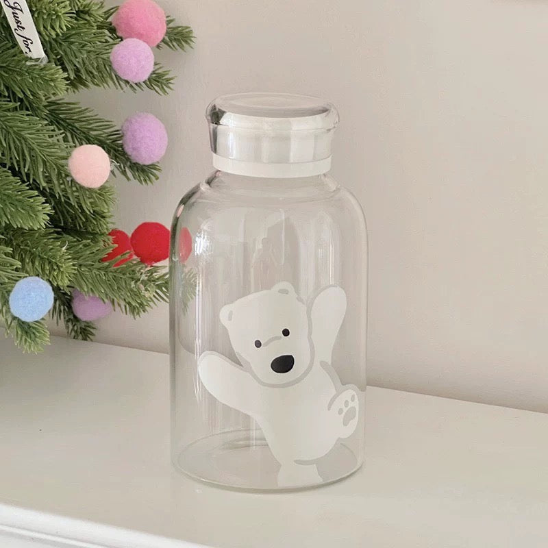 Large-Capacity Borosilicate Glass Bottle – Heat-Resistant, Leakproof & Portable