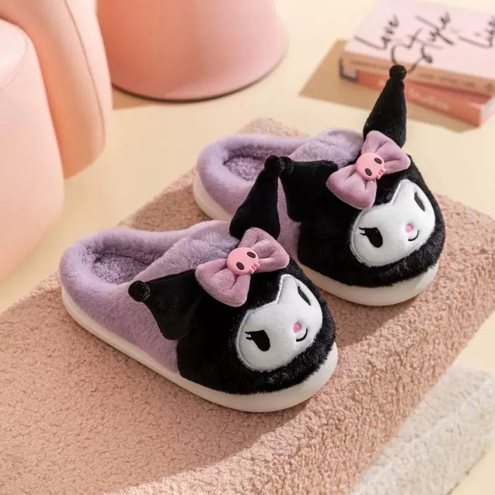 『 Soft & Fluffy Sanrio™️ 』House Slippers | Soft Warm Anti-Slip Indoor & Outdoor Furry Shoes