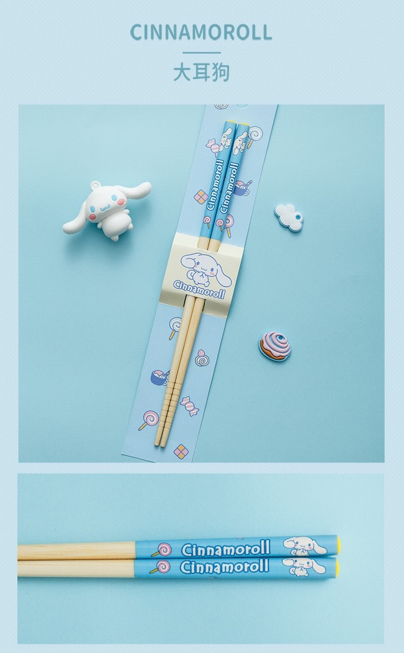 Sanrio Anti-slip Bamboo Chopsticks Antibacterial Anti-mold Kids Safe 21cm