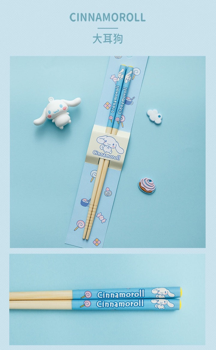 Sanrio Anti-slip Bamboo Chopsticks Antibacterial Anti-mold Kids Safe 21cm
