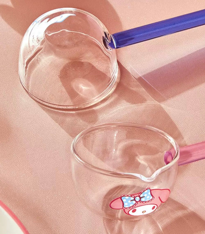 Sanrio™ Glass Long-Handle Soup Ladle – Large Serving Spoon 🍜 Heat-Resistant Oil Ladle