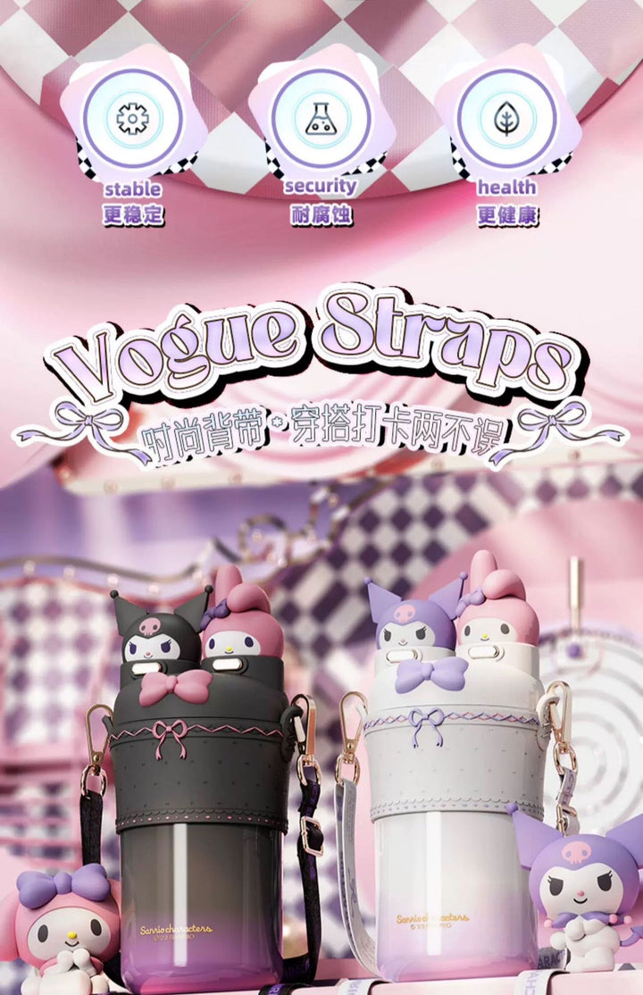 2026New Gradient Thermos Cup Sanrio Dual-drink Cup