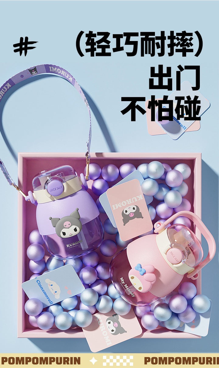 Sanrio Large Capacity Dual-drink Cup Cup Crossbody 1050ml