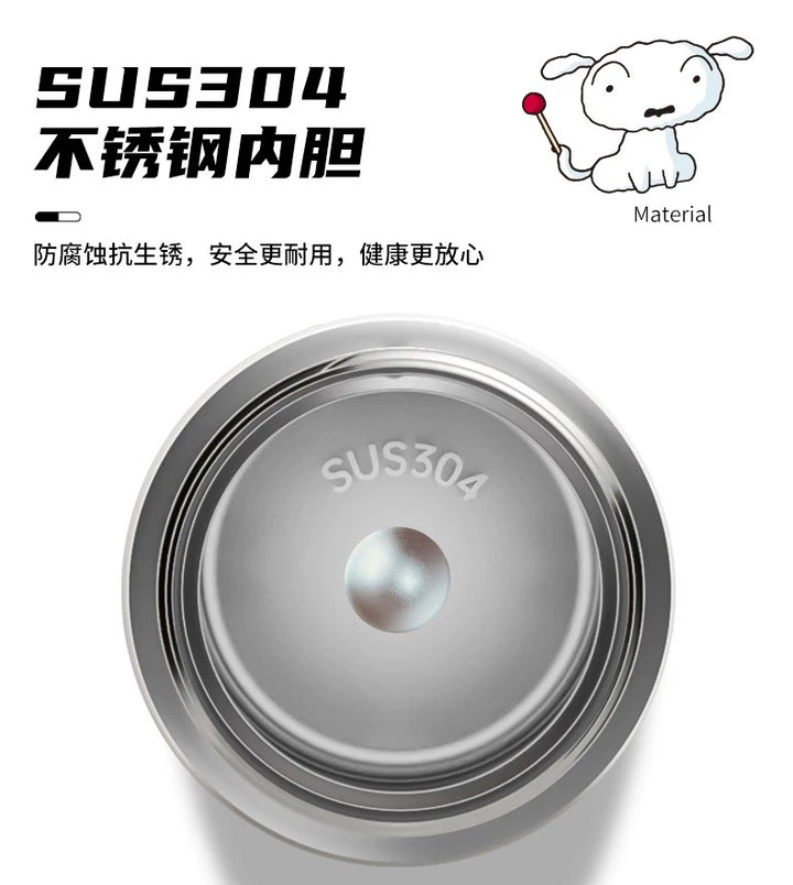 Crayon Shin-chan Series Stainless Steel Thermos Cup Keep Warm Keep Cold Ice Cup 600ml Straw