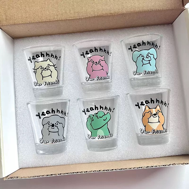 [PartySet 🥃 Gift Box – 6x50ml]
Tipsy Shot Glasses – Mini Glass Liquor Cups – One-Sip Drinkware Set